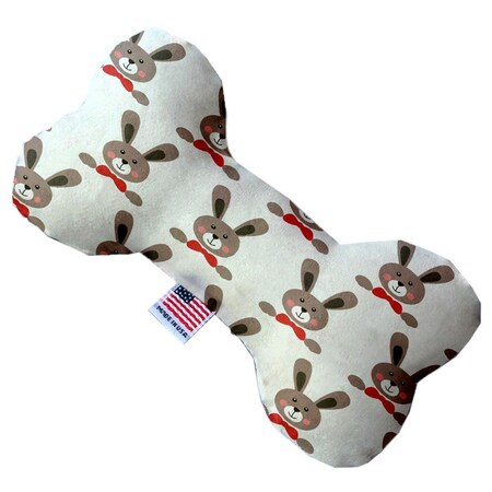 Mirage Pet Products Dapper Rabbits Canvas Bone Dog Toy 8 in. 1171-CTYBN8